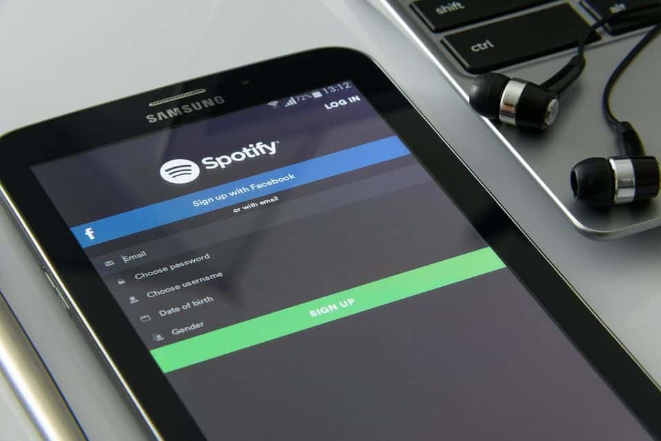 spotify app on smartphone